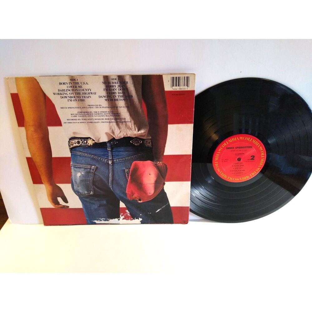 Bruce Springsteen Born In The USA Vinyl LP Record Original Inner Sleeve + Insert - Picture 5 of 6